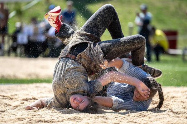 Women wrestlers battle for equality with Swiss ‘schwinger kings’