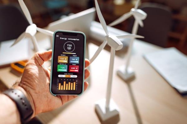 An energy company app on a phone